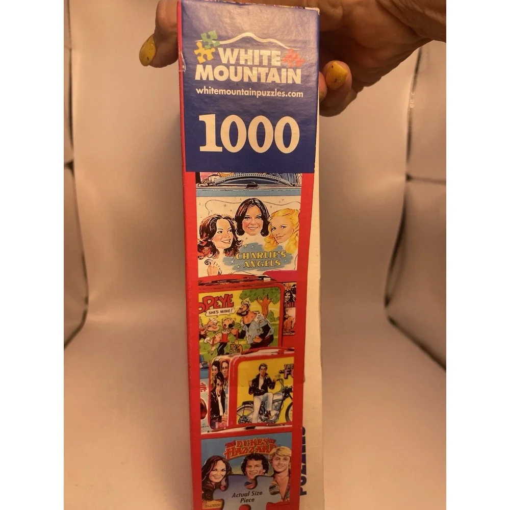 White Mountain 1000 Pc Puzzle TV Lunch Boxes Charlie Girard Illustrated